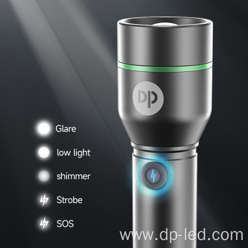 Adjustable Focus Zoom 5 Light Modes LED Flashlight